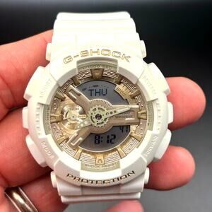 Casio G Shock GMA S110ST 7A Womens Gold Silky Tone Analog-Digital Watch NIBWT